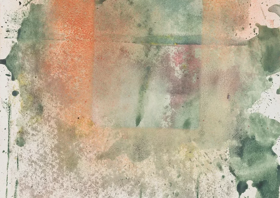 #2 Trabalho de Chão, Cola spray , pigmento e tinta sobre papel, 59x42cm, 2015-Rui-Horta-Pereira