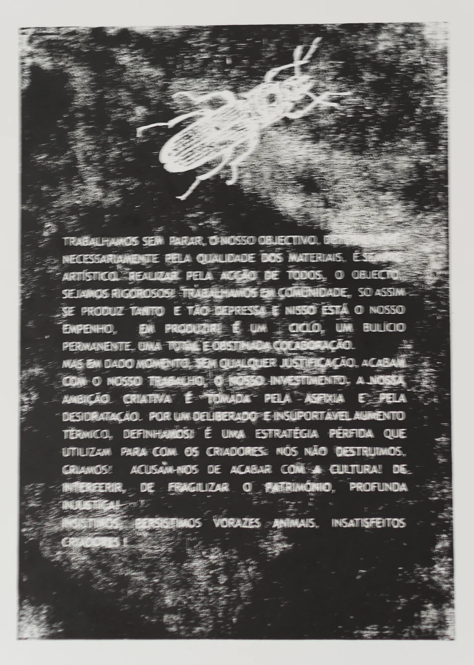 21 Dias ( Asfixia e Desidratação), Xilogravura, prova única, 50x30cm, 2015-Rui-Horta-Pereira