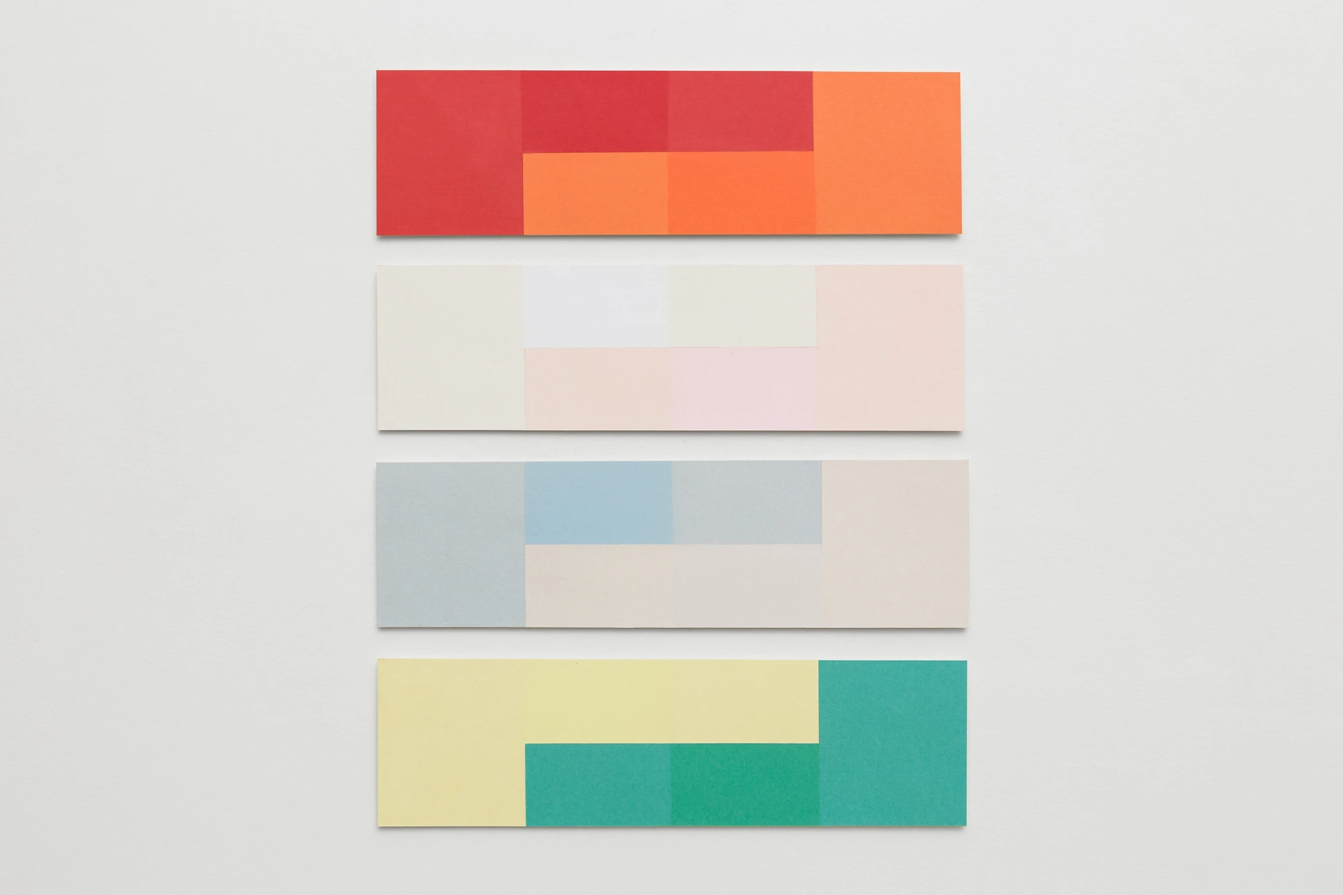 Enquanto o Tempo, Secção VI, luz solar sobre cartolinas de cor, 48x37,5cm, 2013-Rui-Horta-Pereira